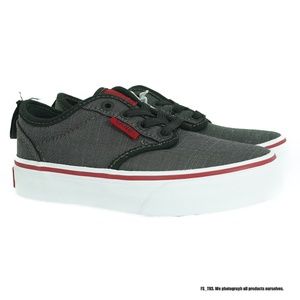 VANS ATWOOD SLIP ON TEXTILE KIDS SNEAKERS (BLACK)